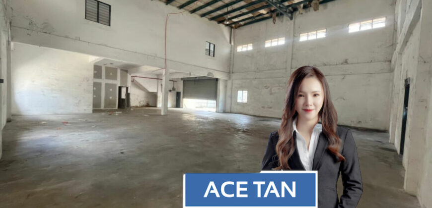 Sungai Tiram – 1.5 Storey Semi Detached Factory – FOR RENT