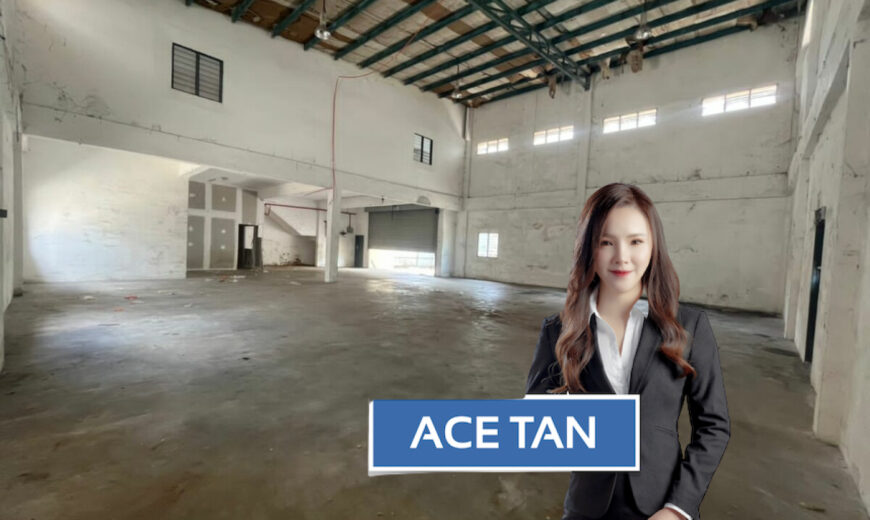 Sungai Tiram – 1.5 Storey Semi Detached Factory – FOR RENT