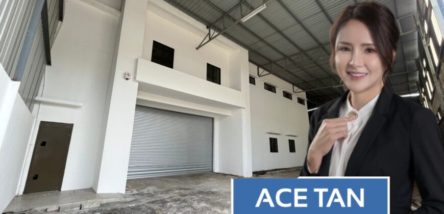 Sungai Tiram – 1.5 Storey Semi Detached Factory – FOR RENT