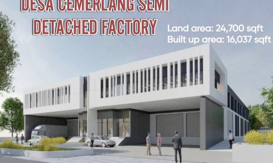 Kawasan Perindustrian Desa Cemerlang – Semi Detached Factory – FOR SALE