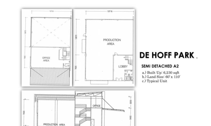 De Hoff Industrial Park @ Pekan Nanas – 1.5 Storey End Lot Semi Detached Factory – FOR RENT