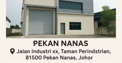 Pekan Nanas – 1.5 Storey Semi Detached Factory – FOR SALE