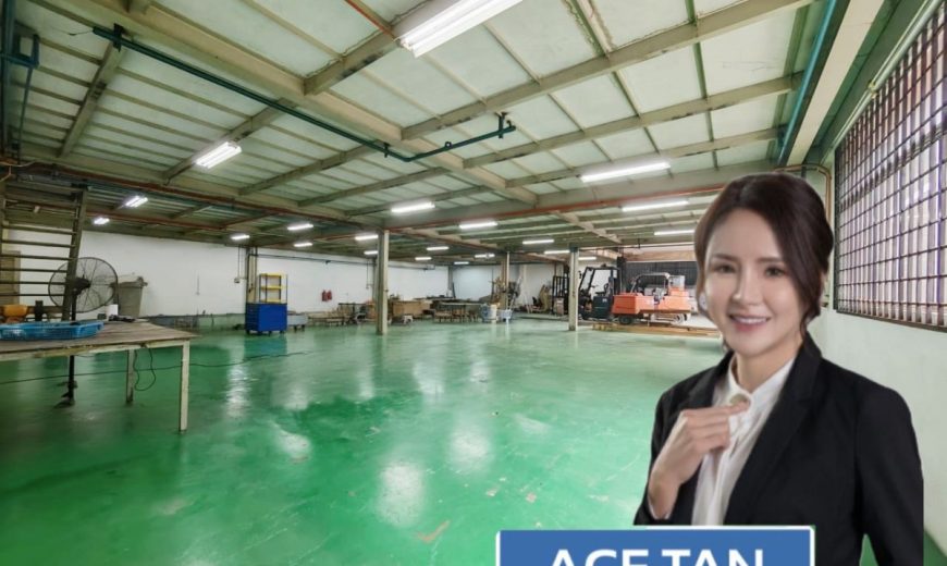 Taman Perindustrian Cemerlang – 1.5 Storey Semi Detached Factory – FOR RENT